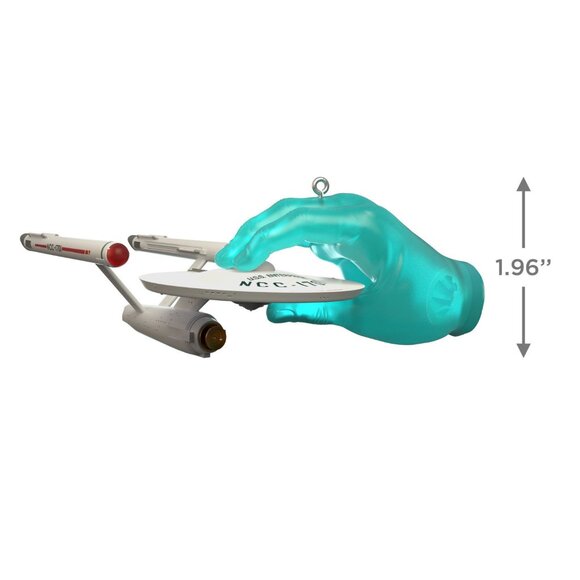 New! Star Trek Hand of Apollo Hallmark Keepsake Ornament Starship USS Enterprise - Picture 3 of 5